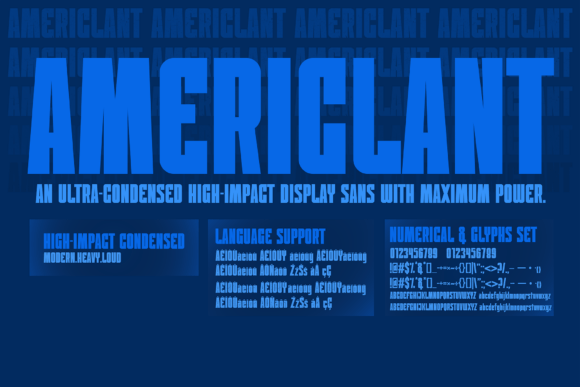 Americlant: A Bold Display Typeface for Editorial Impact