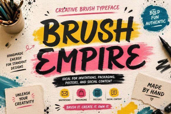 Brush Empire: A Bold Display Font for Digital Branding