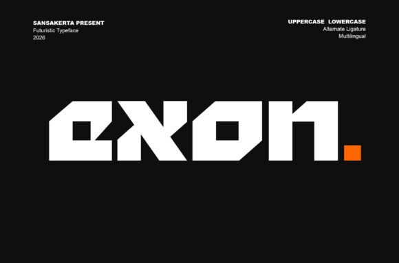 Exon: A Futuristic Display Font for Digital Branding