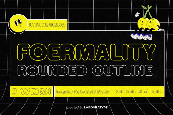 Foermality Rounded Outline: A Display Font That Feels Like a Smile