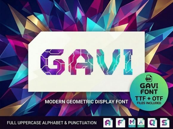 Gavi: A Bold, Clean Display Typeface for Crafters