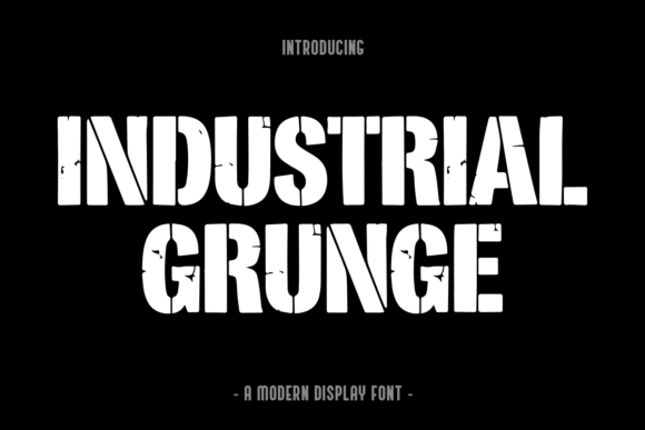 Industrial Grunge: A Bold Display Font for Gritty, Authentic Branding