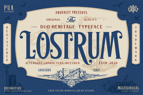 Lostrum: A Display Typeface for Distinctive Digital Branding