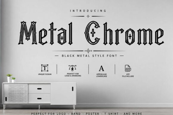 Metal Chrome: A Gothic Display Font for Bold Handmade Brands