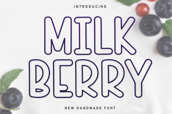 Milk Berry: A Playful Handwritten Display Font for Digital Brands