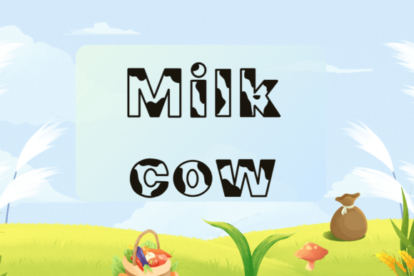 Milk Cow Font: A Bold, Textured Display Typeface for Farm-Fresh Branding