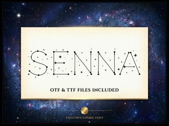 Senna: A Celestial Display Typeface for Editorial Design