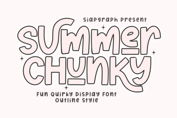 Summer Chunky Outline: A Display Font That Feels Like Sunshine